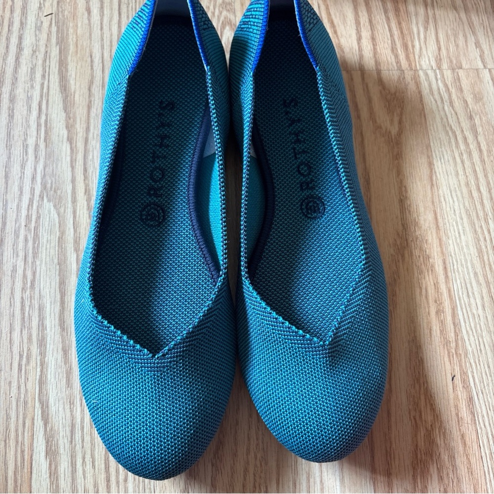 Rothy's Teal Green Loafers